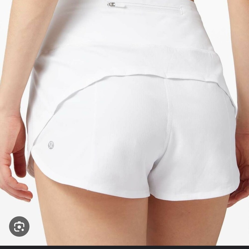 Lululemon speed up white shorts size 8 NWOT